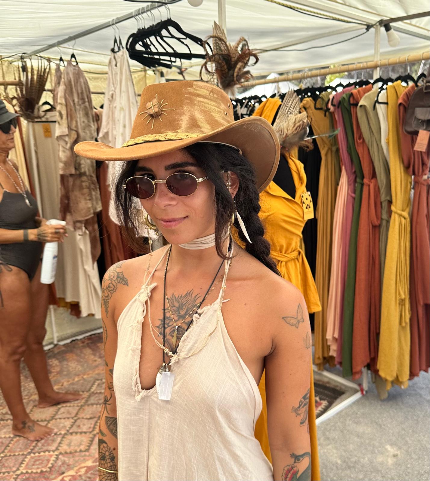 Aya & Macaw Feather Cowboy Hat