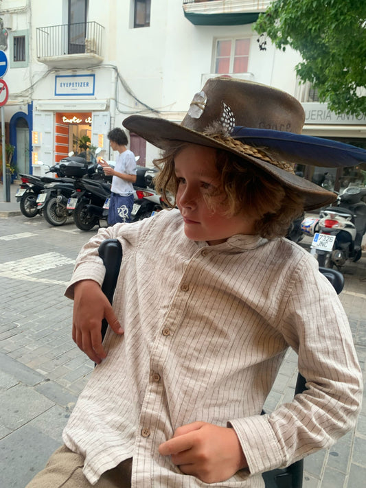 Moonfire Clear Quartz & Feather Embellished Cowboy Hat