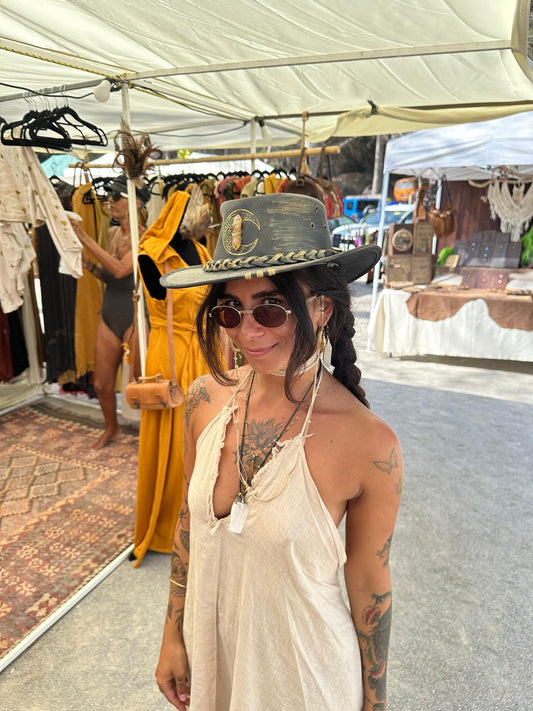 Starpath Clear Quartz Embellished Cowboy Hat