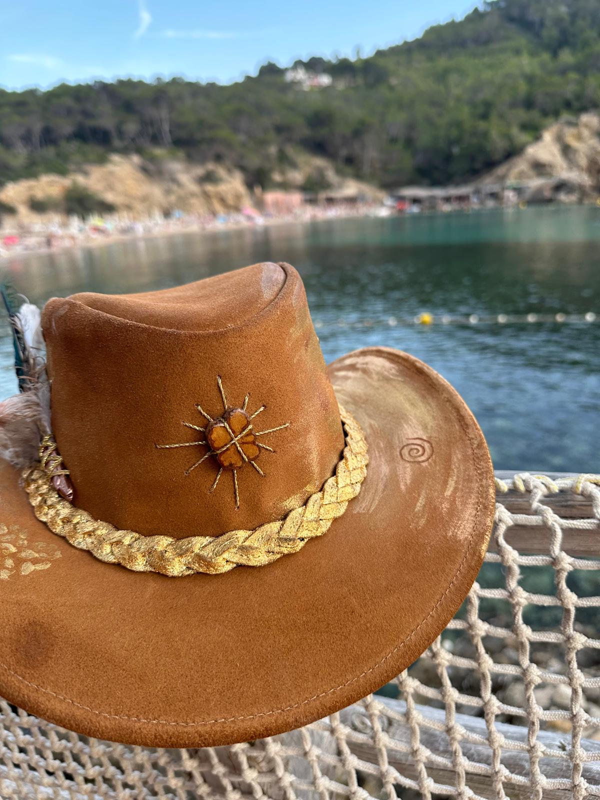 Aya & Macaw Feather Cowboy Hat