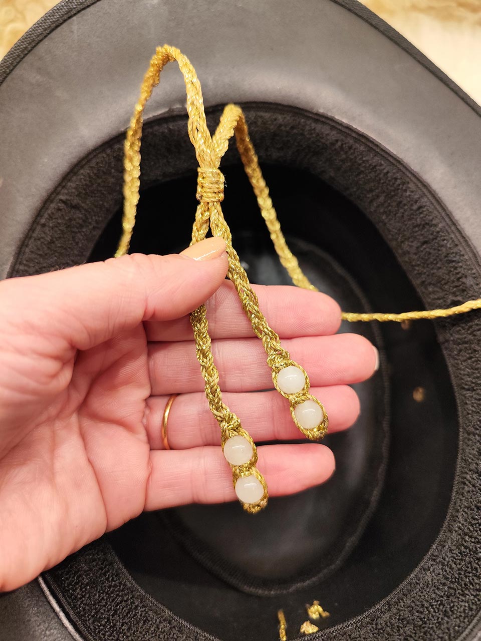 Moon & Citrine Embellished Cowboy Hat